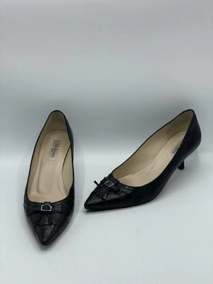 Tacones LK Bennett para mujer talla 41 EU 10 US zapatos de tacón de aguja de cuero negro Foto 1 de 4