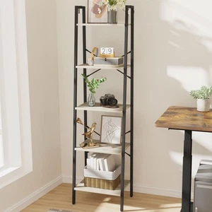 Ladder Shelf, Bookshelf Bookcase, Freestanding Corner Storage Shelve with 2 H... - Picture 1 of 9