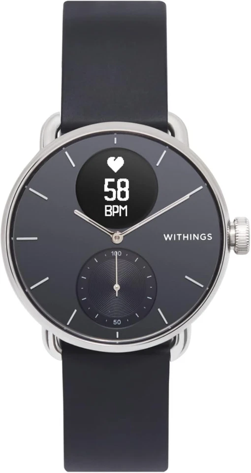 Withings ScanWatch 38mm Smartwatch Negro - ECG, Bluetooth, WR50 - Imagen 1 de 4