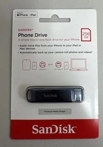 Nueva unidad de teléfono SanDisk sellada 256 GB negra SDIXDON-256G-AN6NE🔥!!️✅ - Imagen 1 de 2