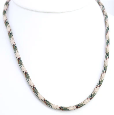 Collar Trenzado Cañón Camuflaje Tobillera Pulsera 4mm Paracord Collar Gargantilla Langosta Foto 1 de 2