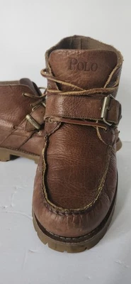 Mens sz 8.5D (women 10 ) Polo Ralph Lauren Rumford Boots Brown Leather Chukka - Image 1 of 4