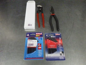 Lot OPf 4 NEW! Assorted Pliers/Hex Key Set - Various Size/Type (As Shown) - Foto 1 di 4