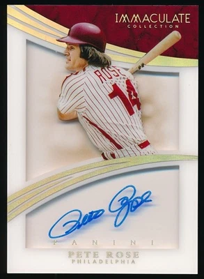 Panini Immaculate Pete Rose Shadowbox Signatures 2015 holograma dorado autógrafo #5/5 Foto 1 de 2