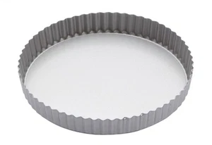 KitchenCraft Non-Stick Fluted Round Flan & Quiche Tin Loose Base 24.5cm - Picture 1 of 14