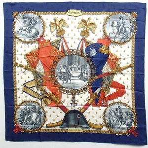 Authentic HERMES Carre90 NAPOLEON scarf silk[Used] - Picture 1 of 11
