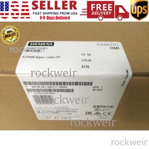 1 New Siemens 6AV6647-0AC11-3AX0 SIMATIC HMI KTP600 6" Panel 6AV6 647-0AC11-3AX0 - Picture 1 of 1