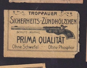 Ancienne étiquette Allumettes Allemagne  BN186285 Pistolet - Imagen 1 de 1