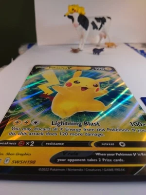 Pikachu V - SWSH198 - Jumbo Pokemon Card - Image 1 of 3