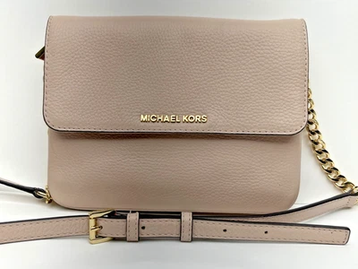 Michael Kors Medium Dusty Pink Bedford Double Gussett  Crossbody Bag EUC - Image 1 of 4