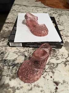 Baby Mädchen 6-12 Monate hellrosa Gummi Sandalen - Bild 1 von 6