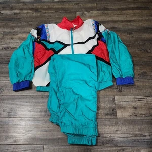 Tuta a vento Casual Isle vintage tuta colore blocco taglia Small Petit 2229 - Foto 1 di 16