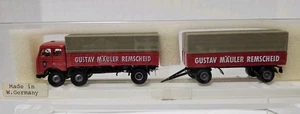 Brekina HO Mercedes LP 333 Low bed Truck & Trailer, Gustav Mauler Remscheid - Picture 1 of 3