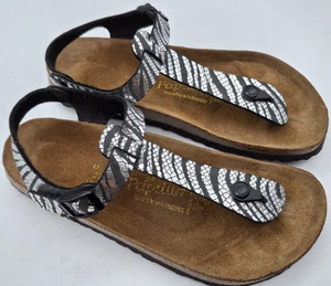 BIRKENSTOCK PAPILLIO ZEBRA PRINT KAIRO SANDALS - UK 8, EUR 42 REGULAR - Picture 1 of 16