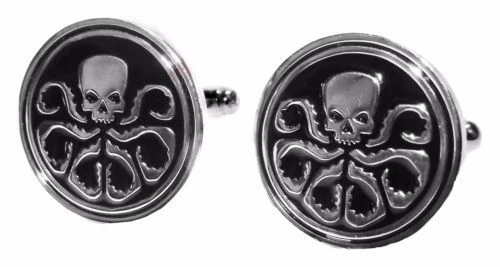 Abotoaduras de metal/esmalte logotipo HIDRA Capitão América Marvel Comics - Imagem 1 de 1