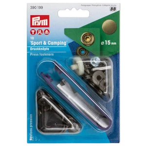 Prym Non-Sew Press Fastener Sport & Camping, 15mm Antique Brass Colour - Bild 1 von 2