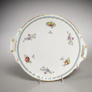 Vtg Spode England Open Double Handled Trapnell Floral Serving Cake Plate, 11" - Picture 1 of 5