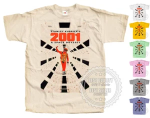 2001 A Space Odyssey T SHIRT v8 Movie Poster Colors Natural All Sizes S to 5XL - Picture 1 of 12
