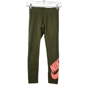 Nike Youth Leg A See Leggings Pants 851984 331 Green Pink Girls Size Medium - Picture 1 of 8