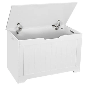 Wooden Storage Chest Bench Trunk Wooden Clothes Toy Box Hall Bedroom Home - Picture 1 of 12