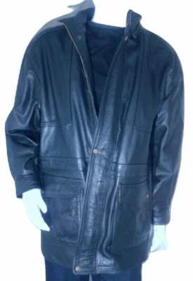 Wilsons Leather Car Coat Heavy Duty Men's Size Medium Vintage Retail $395 - Image 1 of 4