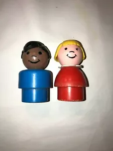 Vintage little people fisher price Boy and Girl cute collectible - Picture 1 of 5