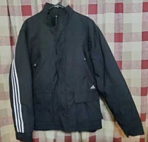 Adidas Jacke schwarz weiß Trefoil 3 Streifen Damen klein Wintermantel Track  - Bild 1 von 7