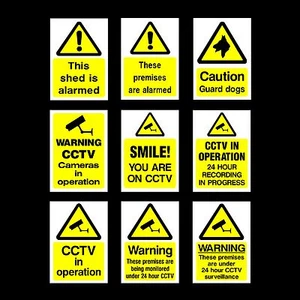 CCTV Security Camera Plastic Sign, Sticker - All Materials & Sizes - Your Design - Picture 1 of 10