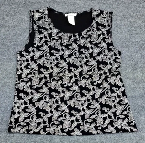 Vintage Y2K Connected Women’s Size XL Sleeveless Glitter Stretch Tank Top - Picture 1 of 6