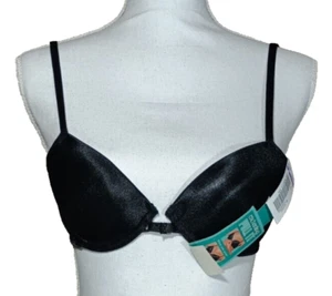 Vintage Sears Bra Womens 34B Black Enchanting Pull It Padded Cup Push Up Bra - Picture 1 of 9