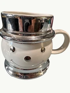 Harvey Slatkin 2008 Signed Snowman Mug With Silver Accents Great Christmas Gift - Picture 1 of 7