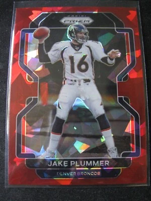 JAKE PLUMMER 2021 Panini Prizm Prizms Red Cracked Ice #207 Denver Broncos MINT - Image 1 of 2