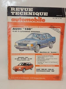 AUDI 100 essence (CITROËN BX RS TRS GT)  - Revue Technique Automobile 455 - Picture 1 of 3