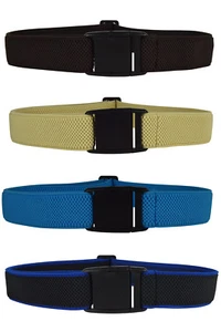 Kids/Childrens Belts. Unisex, Adjustable Stretch Belt with Plastic Buckle - Picture 1 of 57