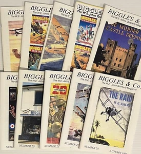 10x Biggles & Co W.E. Johns Quarterly Magazine 11 12 13 14 18 19 20 23 27 28 Lot - Picture 1 of 7