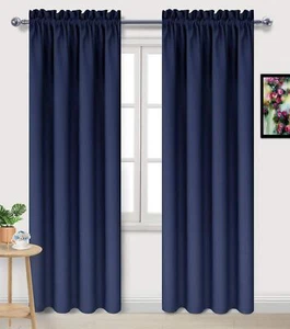 MDS Pack of 2 Panels Set Blackout Curtains/Drapes/Panels for Living Room and ... - Picture 1 of 5