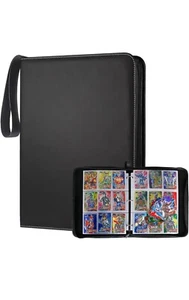 Contiene 900 carte in 9 tasche album/file portatile con cerniera per carte collezionabili - Foto 1 di 6