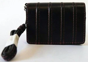 Leather Camera Case Purse Wallet by Lowepro luxe real leather black & pink (UK) - Picture 1 of 24