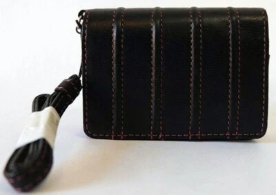 Leather Camera Case Purse Wallet by Lowepro luxe real leather black & pink  (UK) - Image 1 of 4