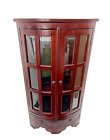Corner China Cabinet Bookcase Double Beveled Glass Doors Two shelves 2 Drawers