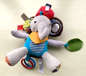 Elephant Skip Hop Bandana Buddies Baby Activity chime & Teether Plush Toy 5" - Picture 1 of 5