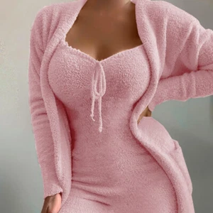 Women's Plush Loungewear Casual 2-Piece Set - Picture 1 of 4