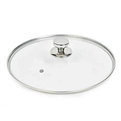 CLATINE/ DIIG 11" 12" Glass Lid for Frying Pan Skillets Tempered Replacement Cover Stainless