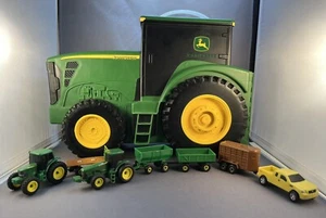 ERTL John Deere Farm Tractor Vehicle Storage Carry Case With 1:64 Trailers Truck - Picture 1 of 10