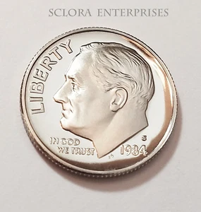 1984 S Roosevelt *PROOF* Dime **FREE SHIPPING** - Picture 1 of 2