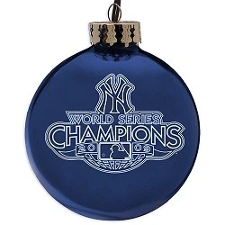 New York Yankees 2009 World Series Champions Laser Etched Ornament - Image 1 of 1