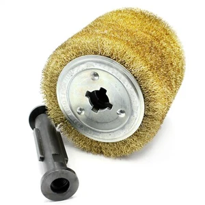 Satinierwalze Schleifwalze Drahtbürste 120 x 100 Aufnahmedorn Drahtstärke 0,50mm - Bild 1 von 6