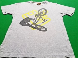 Mongoose Boys Kids Short Sleeve Crew Neck Grey Cotton Top Shirt Size 10 - Picture 1 of 3