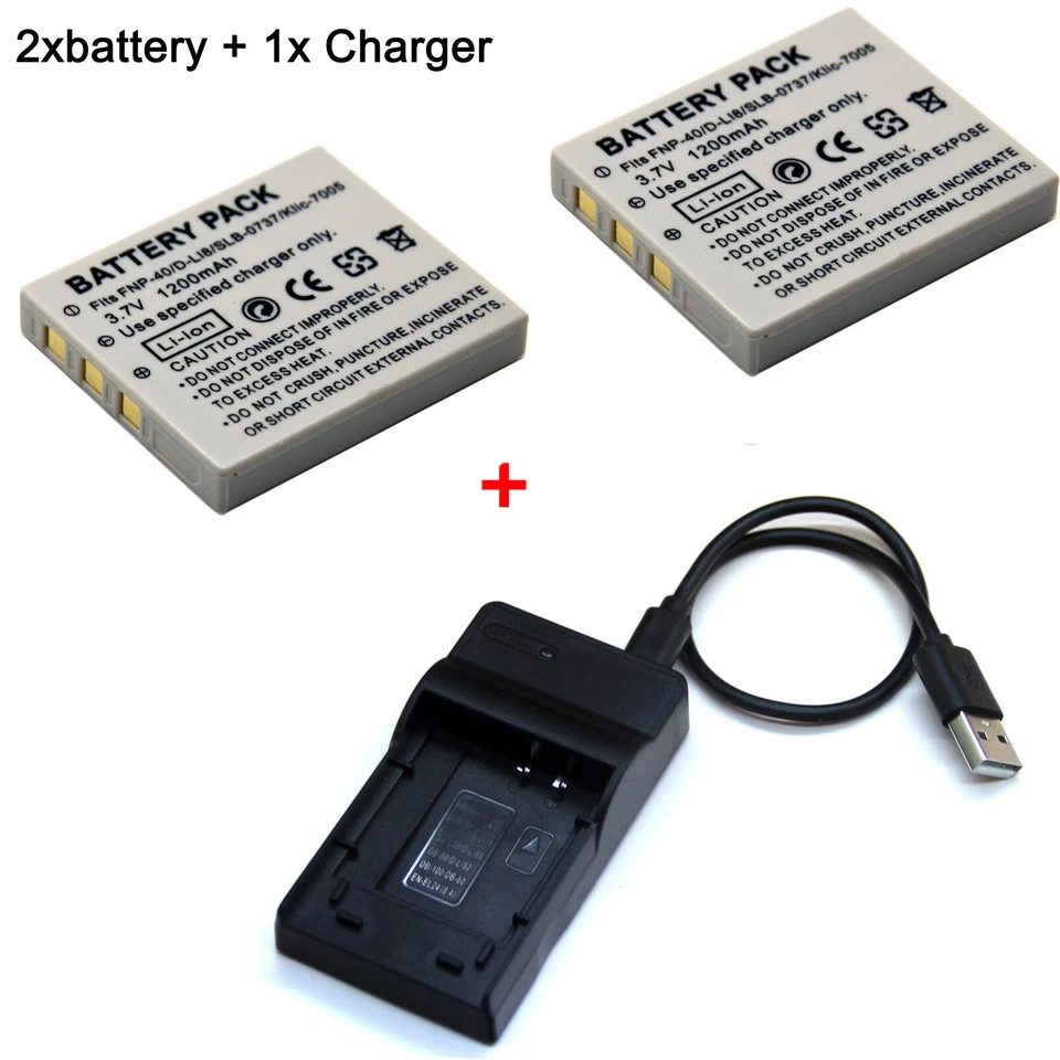 Batería/Cargador Para Samsung Digimax L50 L60 L700 L73 L80 Kodak EasyShare C763 Foto 1 de 1