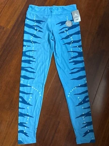 World of Avatar Leggings Women Medium Na'vi Blue Glow in the Dark Disney Parks - Picture 1 of 4